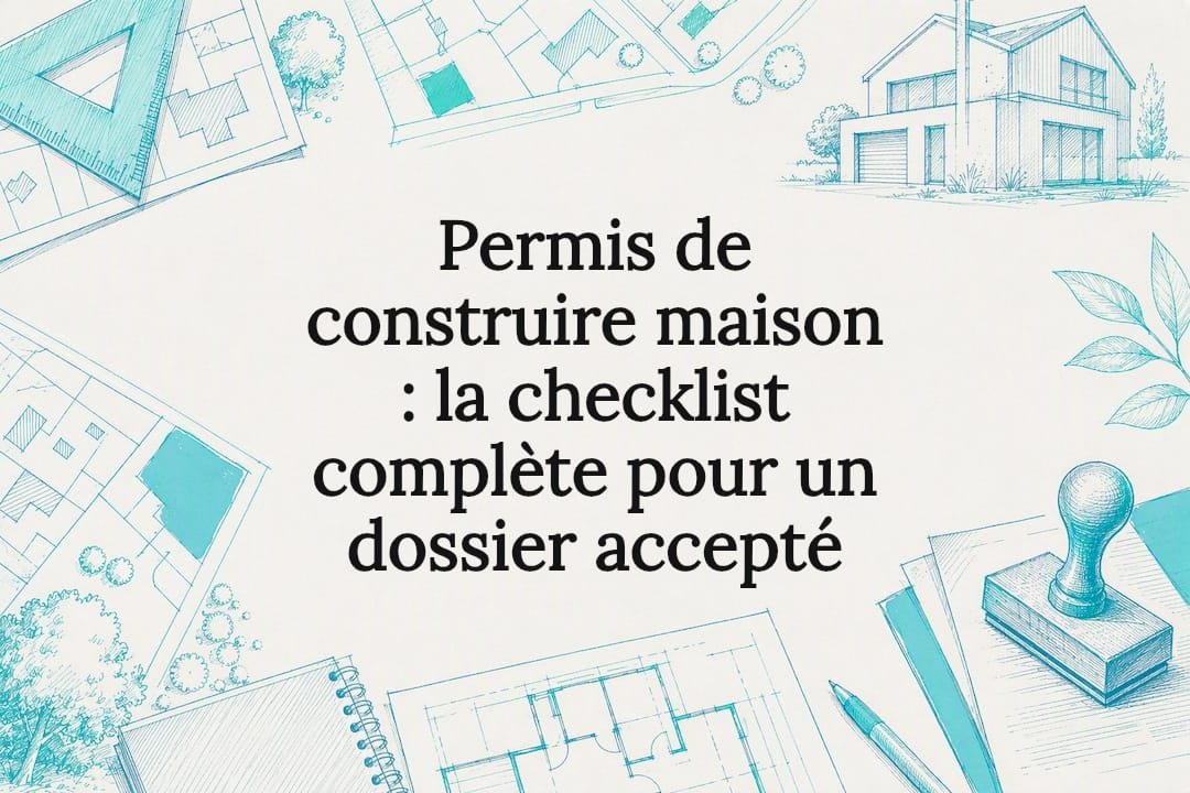 Carte titre illustrée pour permis de construire