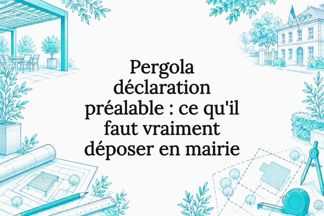 Illustration de pergola et dossier administratif