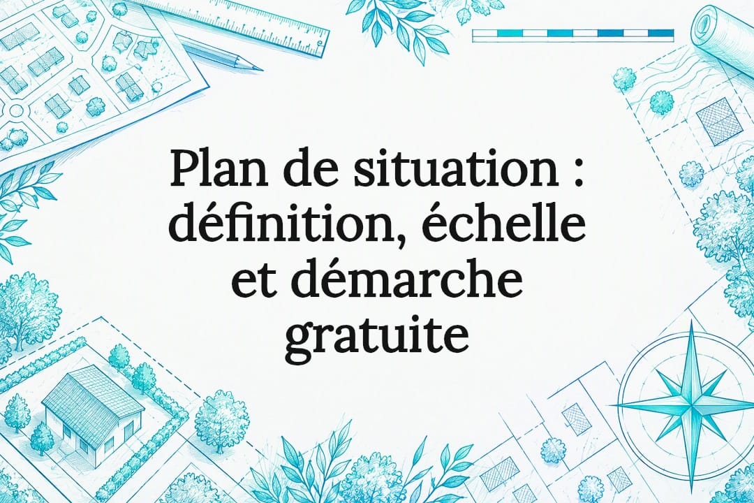 Carte de titre sur le plan de situation