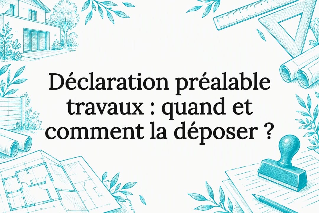 Carte de titre illustrée pour déclaration préalable